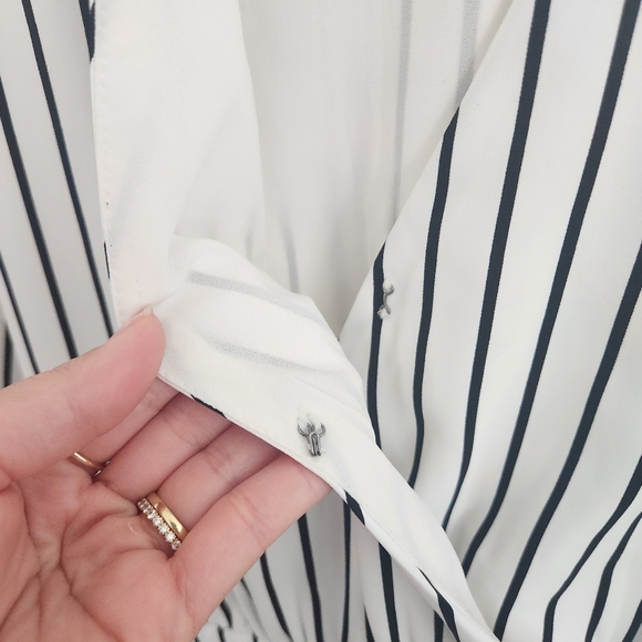 NWT Abercrombie | Long-Sleeve Drapey Shirt Dress, Size Small - Picture 5 of 8